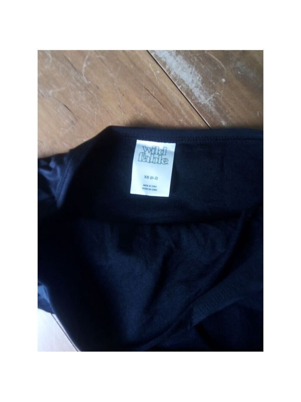 Wild Fable Black High Waist Cheeky High Leg Swim Bottom XS - Picture 5 of 6